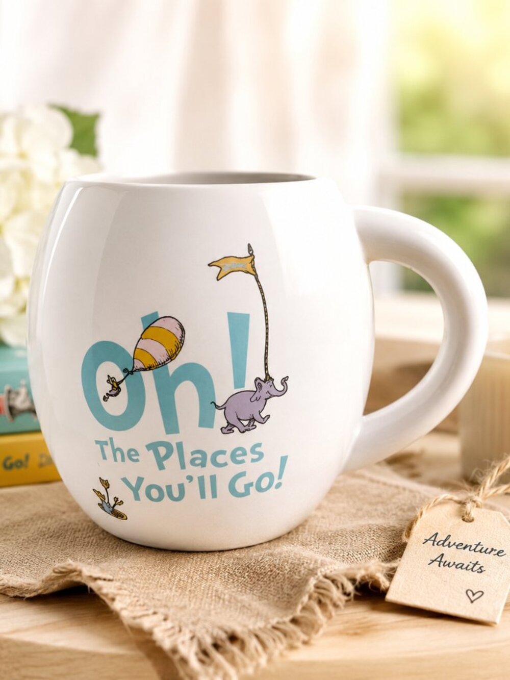 Dr. Seuss Oh! The Places You'll Go! Oversized Ceramic Coffee Mug Vandor 18 oz